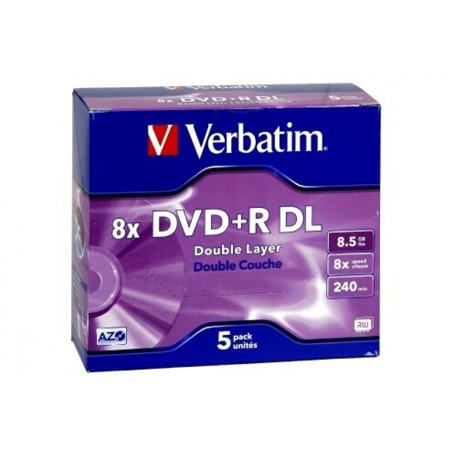Verbatim DVD+R DL 8,5 Go X5