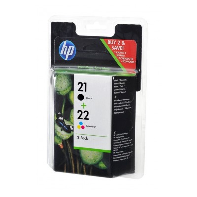 Hp 21/HP 22 PACK NOIR + 3 COULEURS (SD367AE)