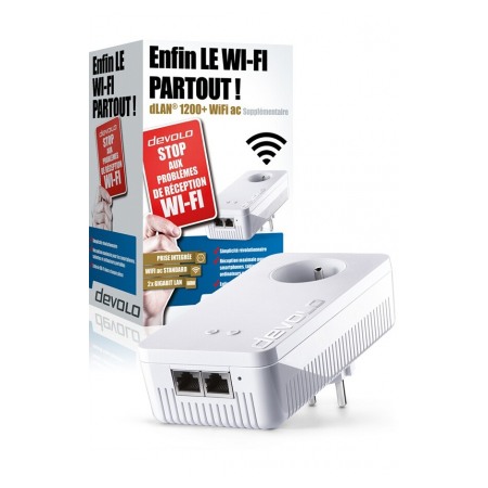 Adaptateur CPL Devolo Dlan 1200+ Starter 1200 Mbits (pack de 2) + prise