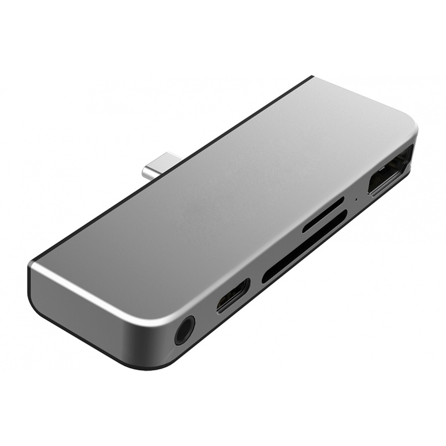Onearz Mobile Gear Adap USB-C 5 en 1 iPad Pro HDMI4K+USB-C+SD+mSD+Audio Silver n°1