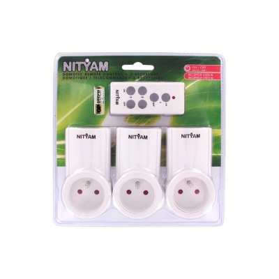 Nityam PACK 3 PRISES + télécommande