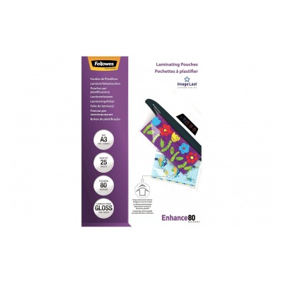 Fellowes Pack de 25 pochettes A3 80 microns
