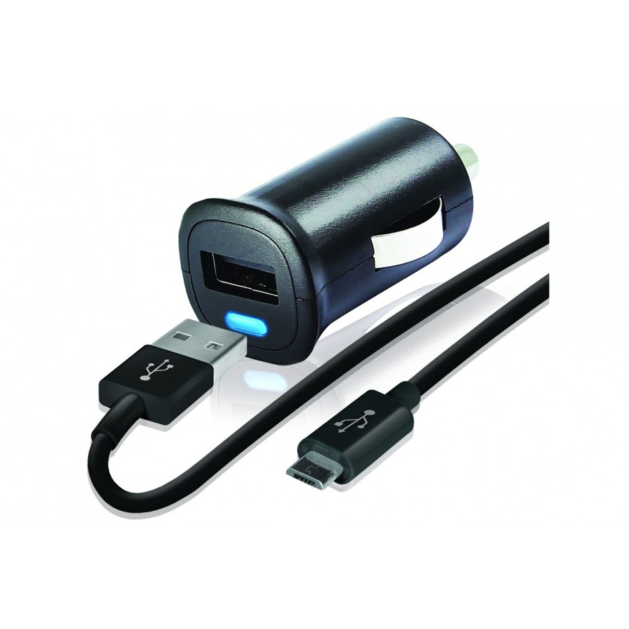 Temium CHARGEUR ALLUME CIGARE USB AVEC CABLE MICROUSB n°1