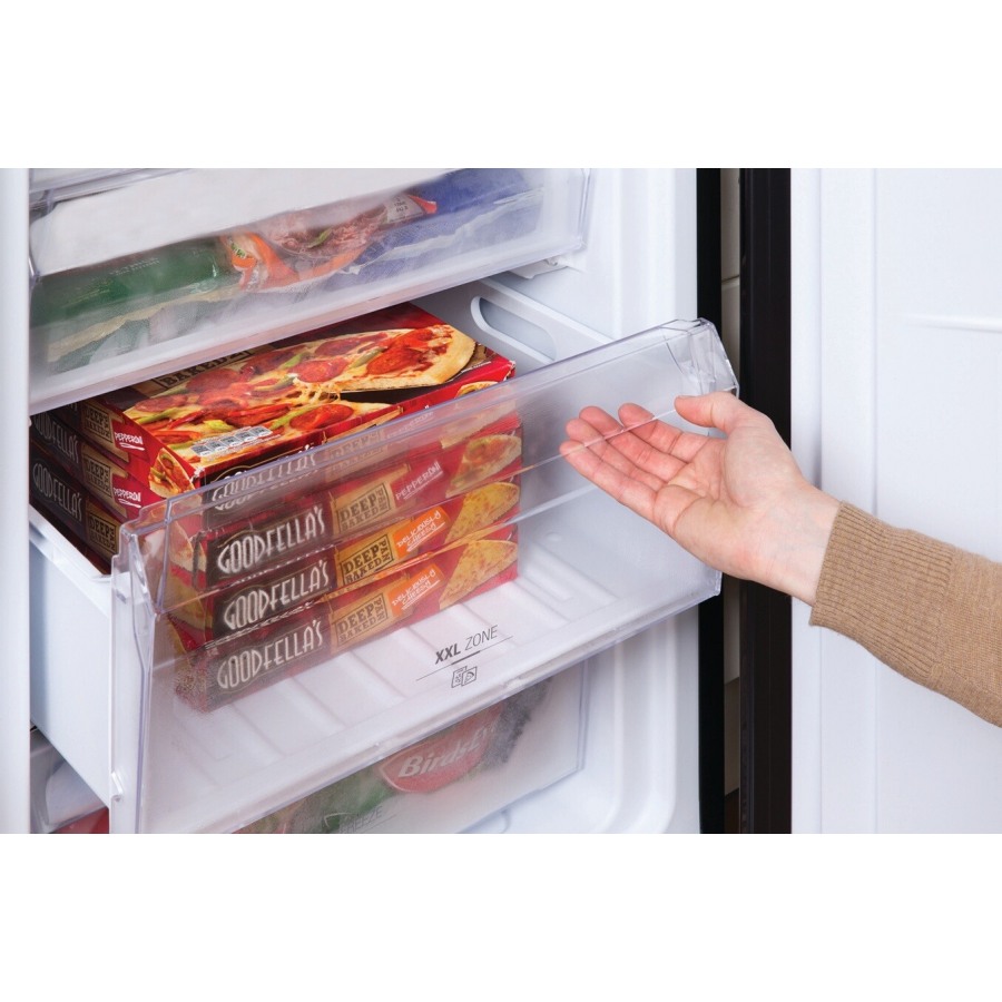 Frigo Américain Hotpoint – Blanc – Congélateur Bas – 194 Cm – Occasion