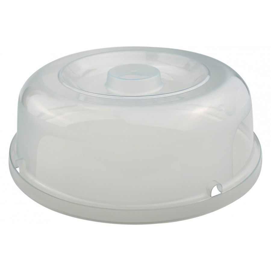 Cloche Micro-Ondes En PVC Transparent - Couvercle Anti-Éclaboussures Avec Trous D’Aération Réglables - 26x26x10 Cm