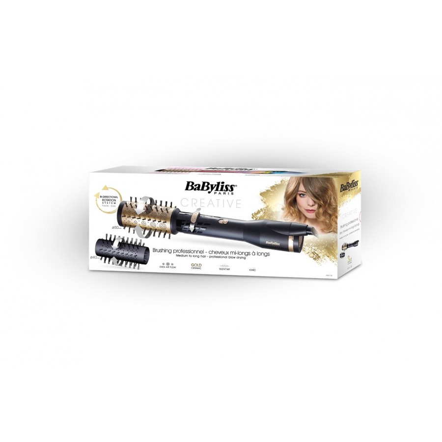 Brosse coiffante Babyliss AS510E ROTATIVE 2 accessoires DARTY