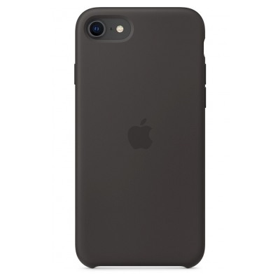 Apple Coque Noire en Silicone pour iPhone SE (2020)