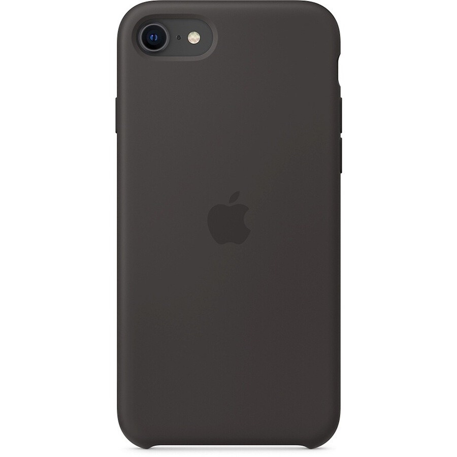 Apple Coque Noire en Silicone pour iPhone SE (2020) n°1