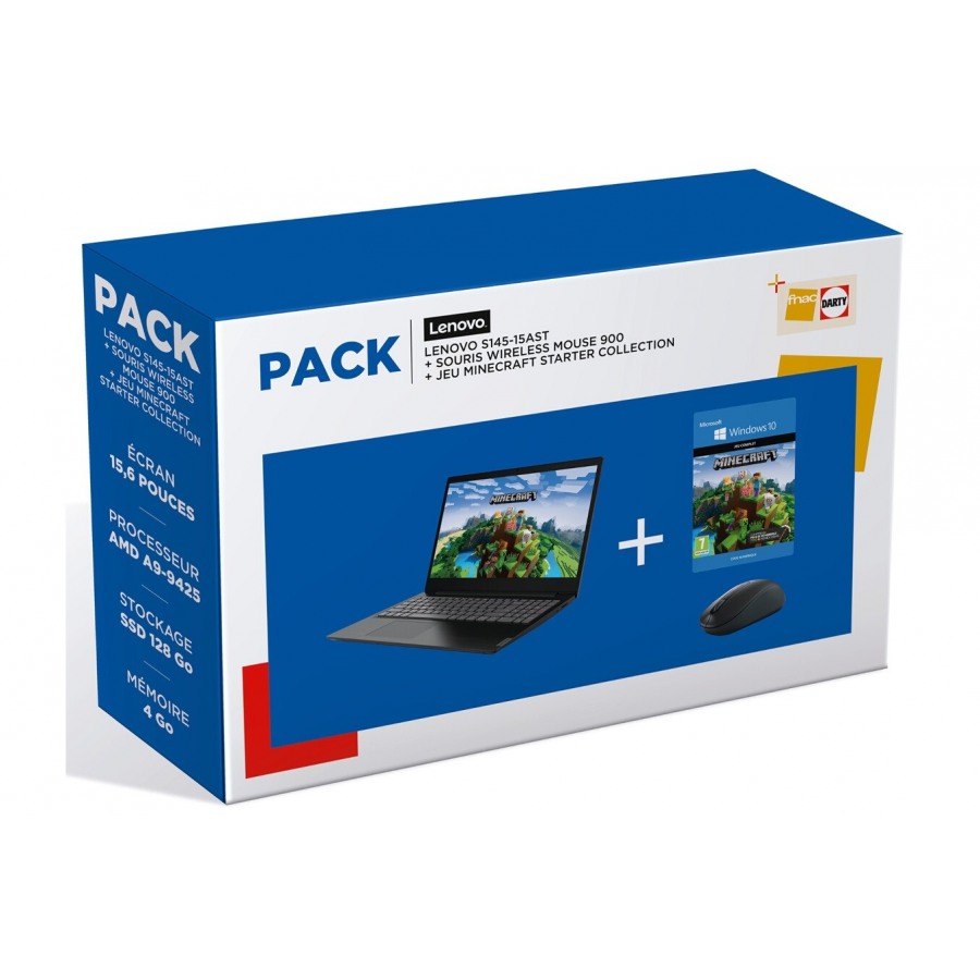 Lenovo Pack famille IdeaPad S145 + souris + Minecraft n°2