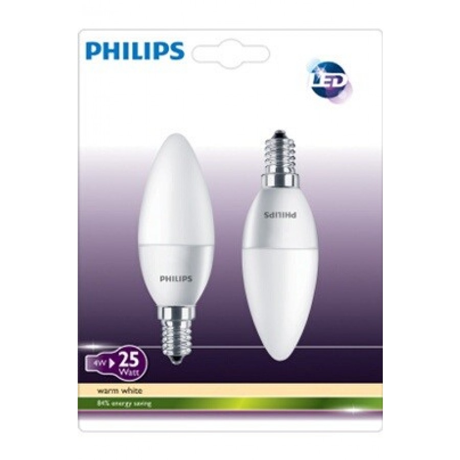 Philips Pack FLAM (X2) D E14 4W