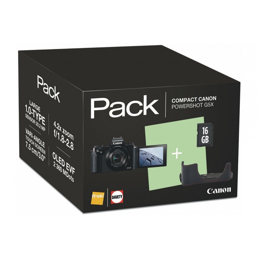 Canon PACK PowerShot G5X + Etui + Carte SD 16 Go n°1