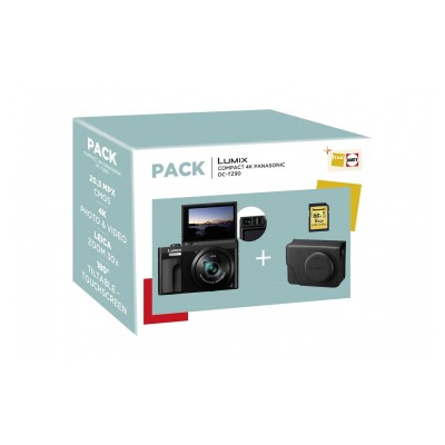 Panasonic PACK Lumix TZ90K Noir + Etui + SD 8 Go