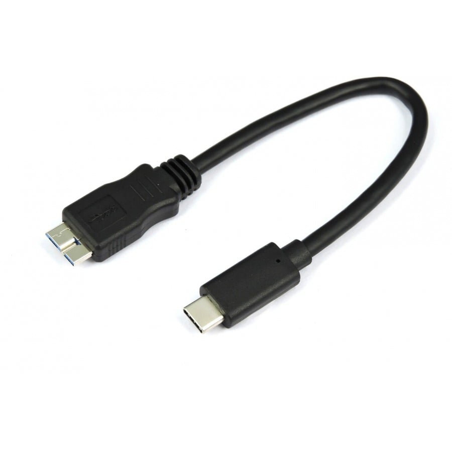 Connectique informatique Temium Câble USB C 3.1 (mâle) vers Micro USB 3.0  (mâle) - 20cm - DARTY Réunion