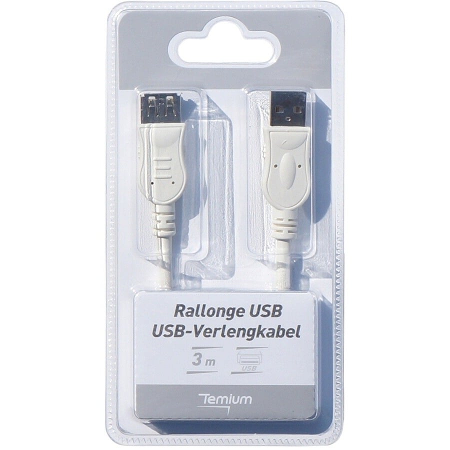 Rallonge USB 2.0 A/A (3 mètres)