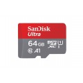 Sandisk SanDisk - Carte mémoire Ultra Android microSDXC 64GB + SD Adapter + Memory Zone App 100MB/s A1 Class 10 UHS-I