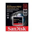 Sandisk Carte Mémoire Compact Flash Extreme Pro 160MB/s 32 GB VPG 65, UDMA 7