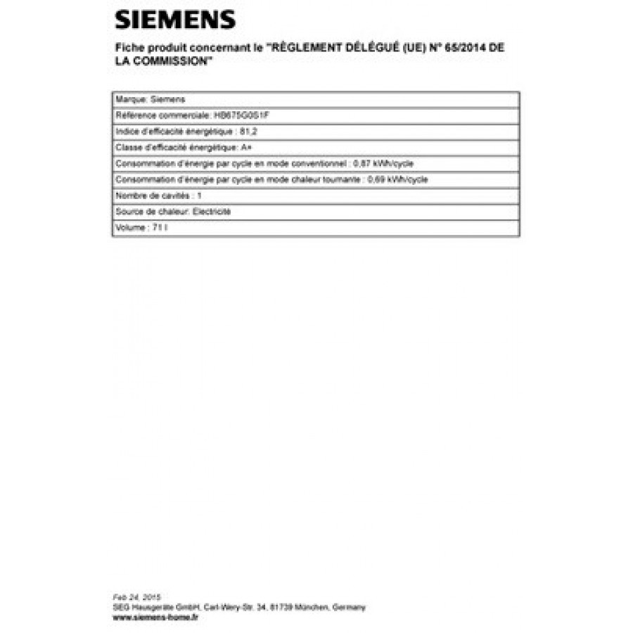 Siemens IQ700 HB675G0S1F INOX n°4