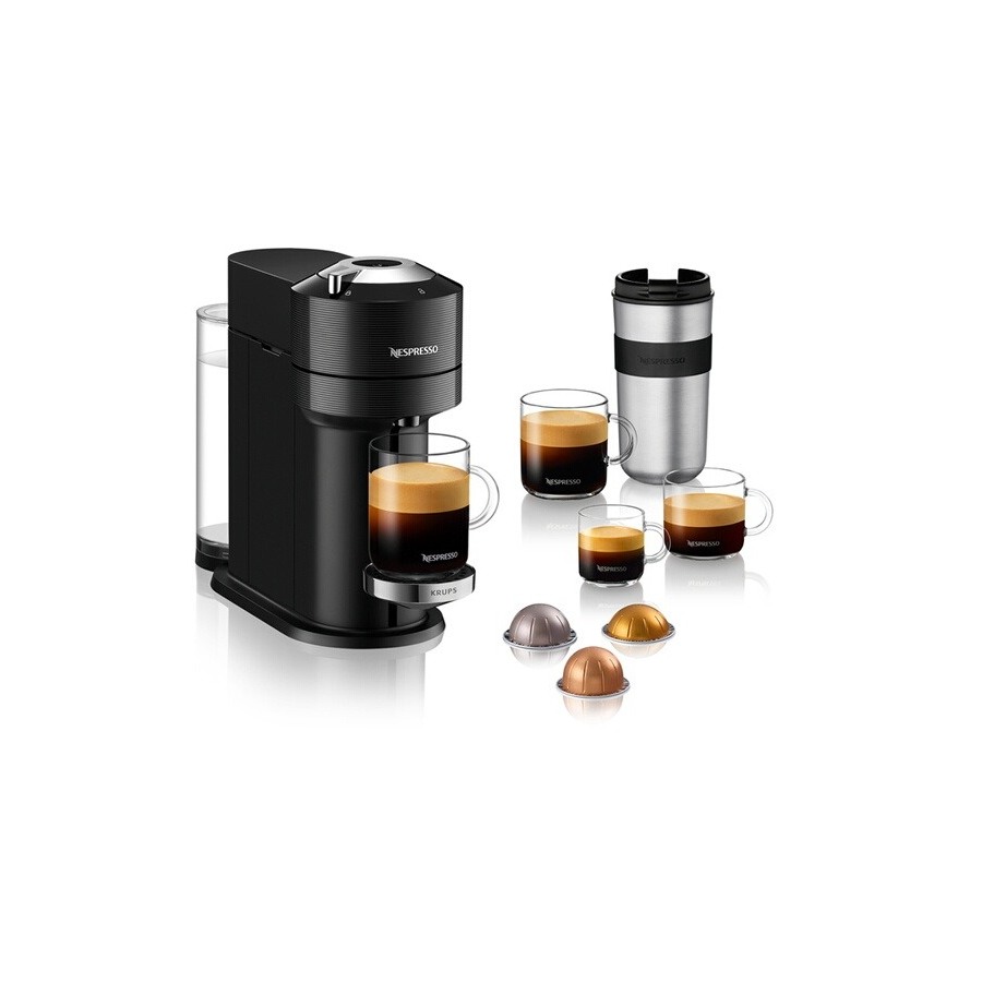Krups Nespresso Vertuo Next Premium Noire 1,1L Finitions Chromées YY4297FD n°1