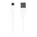 Temium CABLE PLAT MICROUSB BLANC