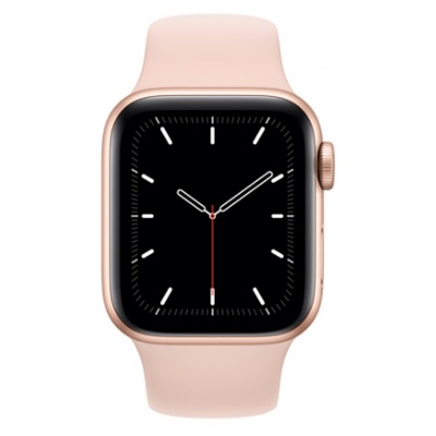 Apple Watch SE GPS, 44mm boitier aluminium or avec bracelet sport rose