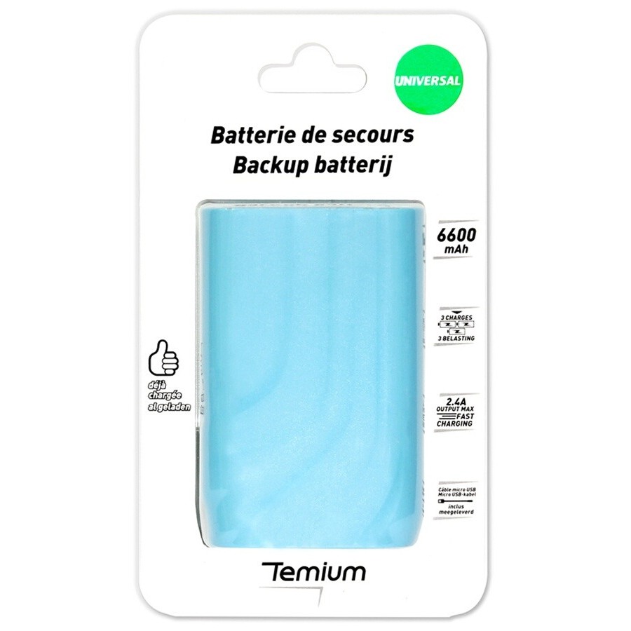 Temium BATTERIE DE SECOURS 6600MAH BLEUE n°2