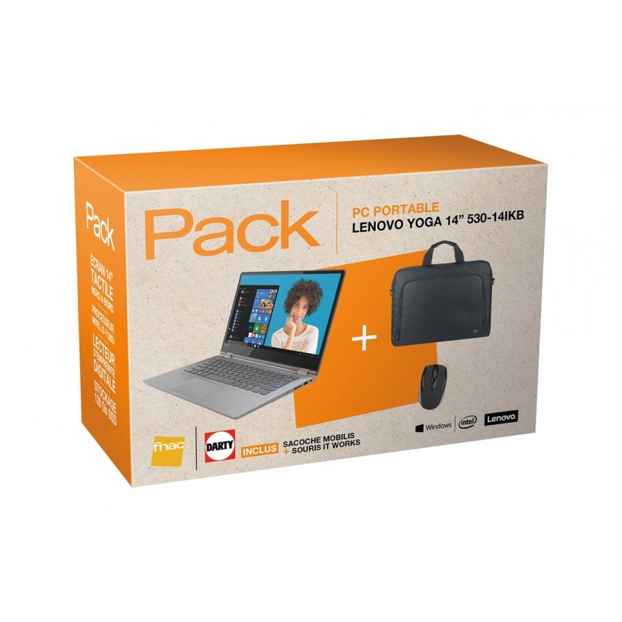 Lenovo Pack Yoga 530-14IKB + Sacoche + Souris