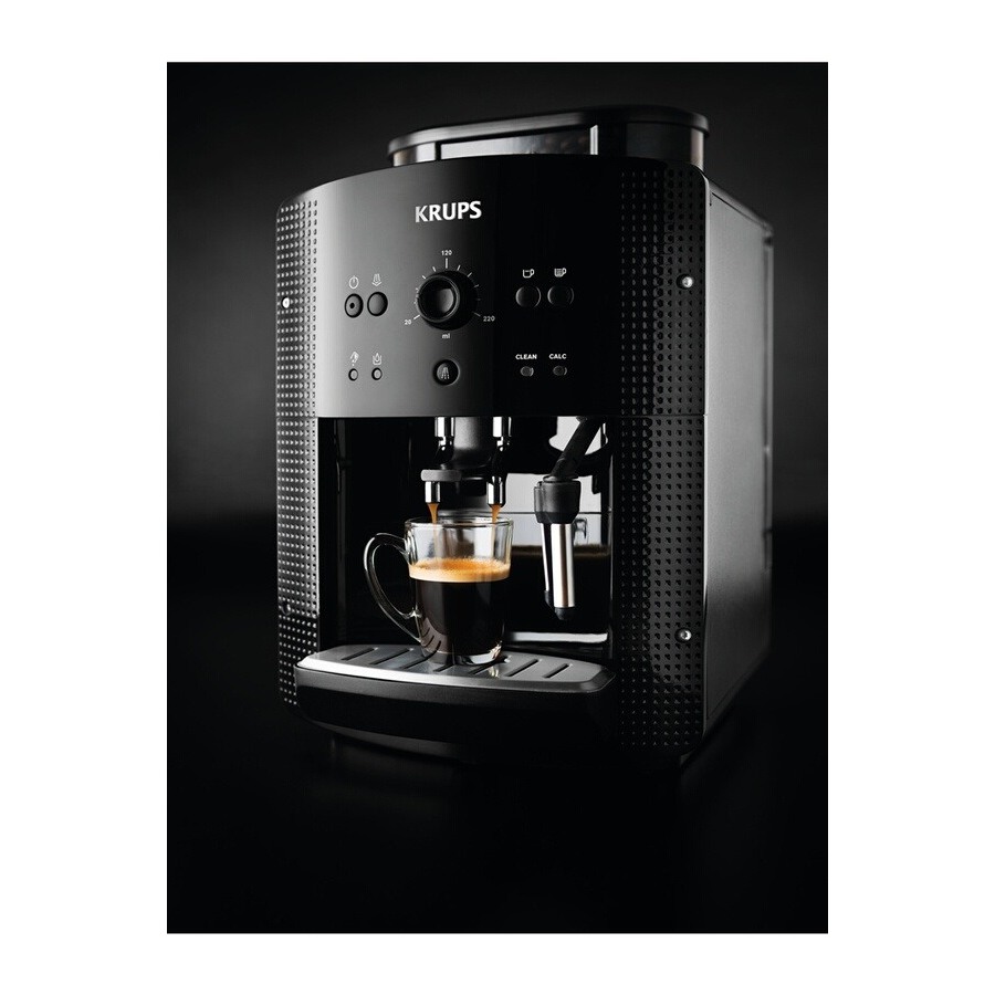 Krups ESSENTIAL Noire Expresso broyeur à café grains YY4540FD + 2 paquets café Starbucks n°4