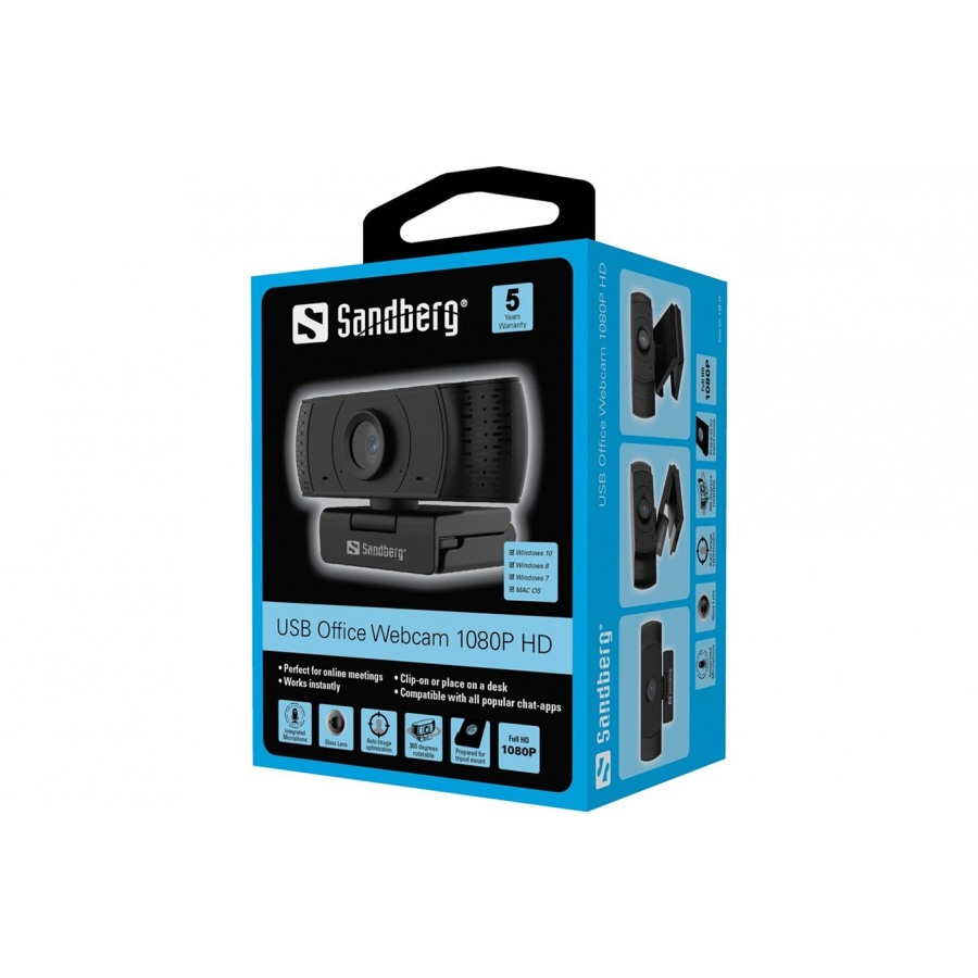 Sandberg USB Office Webcam 1080P HD n°3