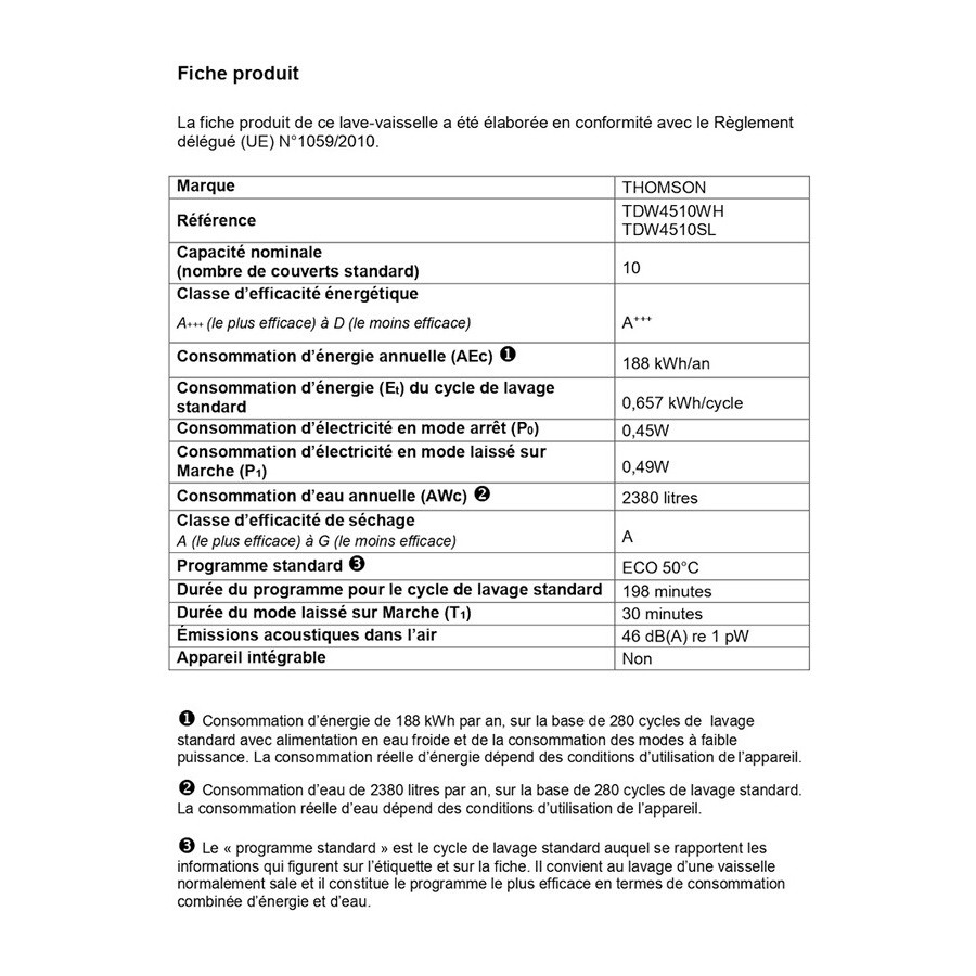 Thomson TDW4510SL n°8
