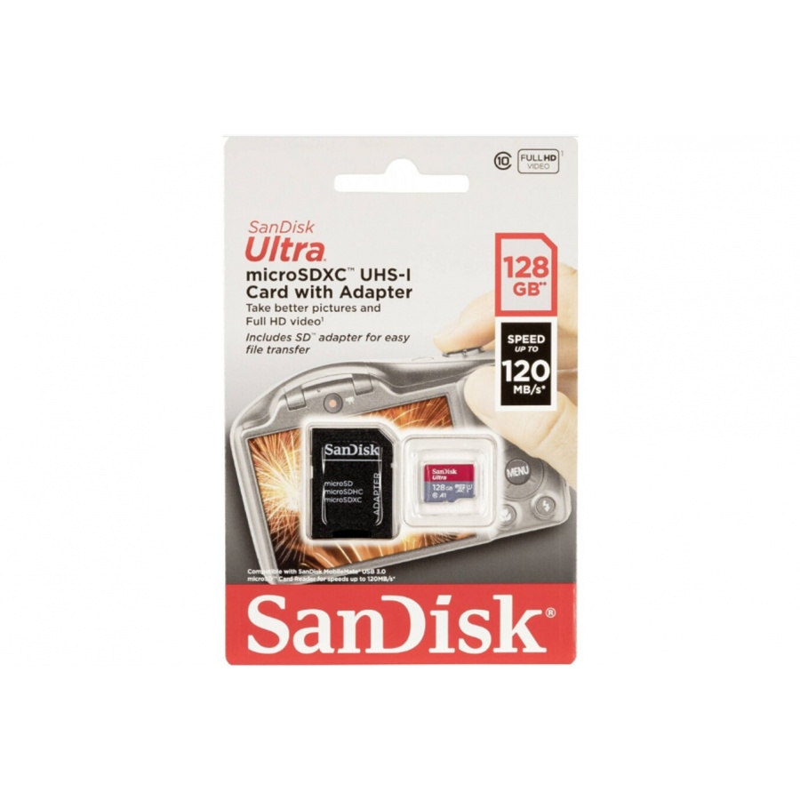 Carte mémoire Sandisk Micro SDXC ULTRA A1 128GB - DARTY Réunion