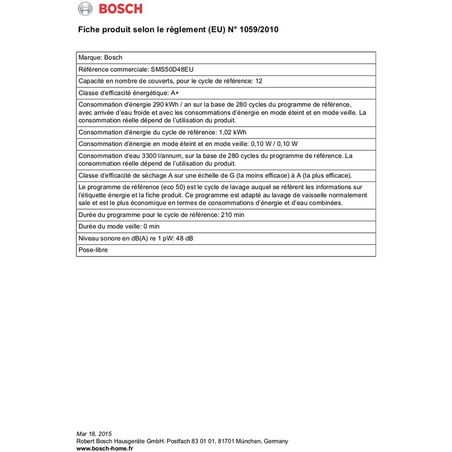 Bosch SMS50D48EU  SILVER INOX n°3