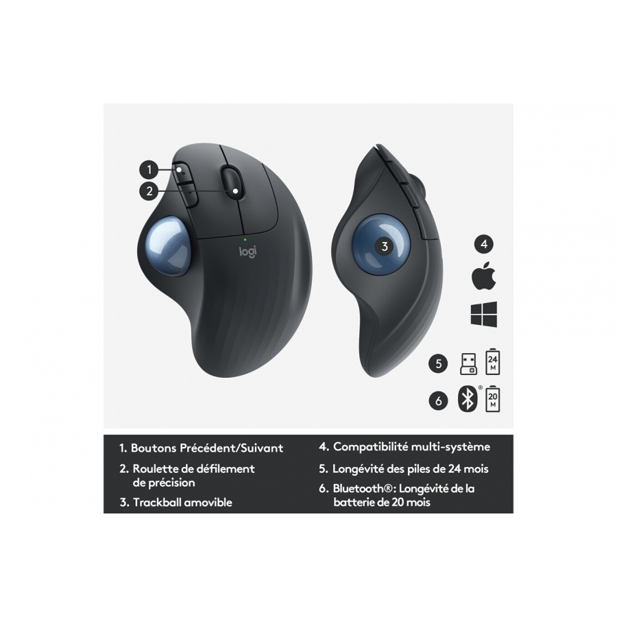 Logitech ERGO M575 - GRAPHITE n°2