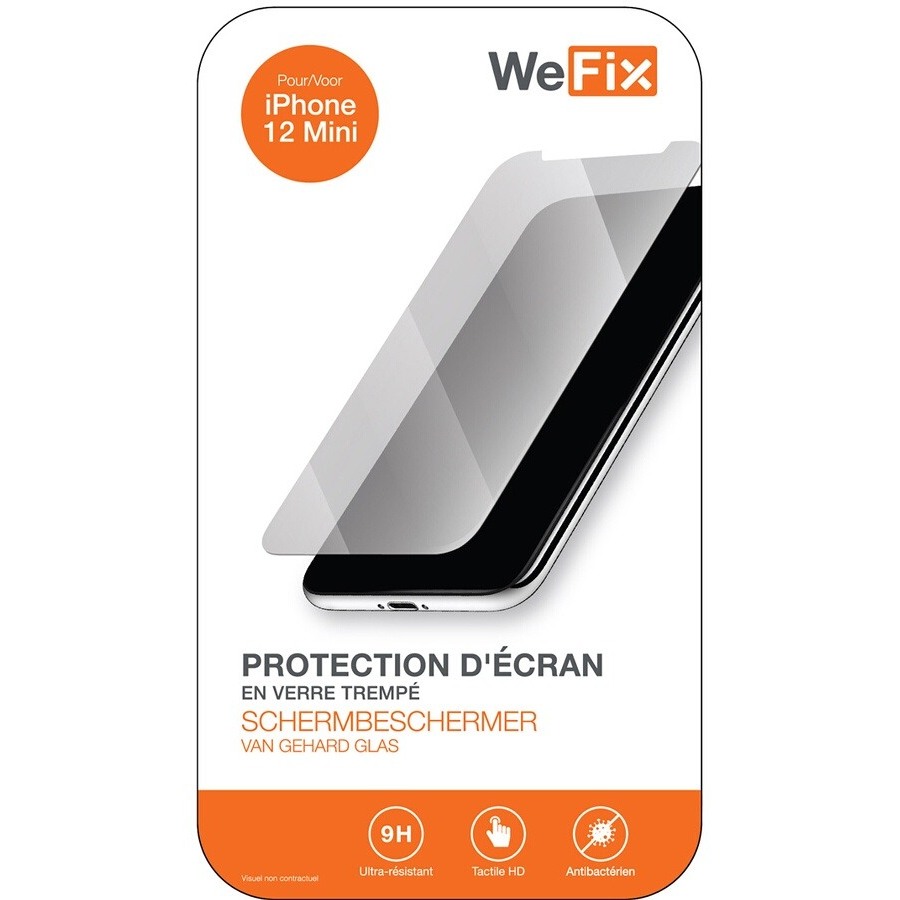 Protection écran smartphone Wefix Verre trempé iPhone 12 mini