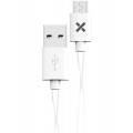 Wefix Câble micro USB plat 1M blanc