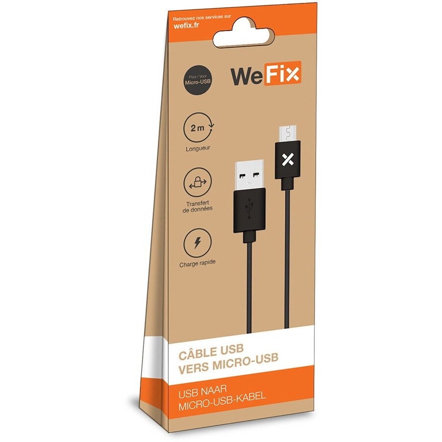 Wefix Câble micro USB WEFIX 2m noir n°2