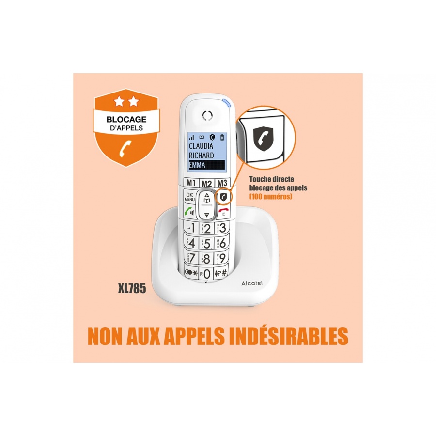 Téléphone fixe Alcatel Téléphone sans fil DECT avec répondeur pour Sénior -  DARTY Réunion