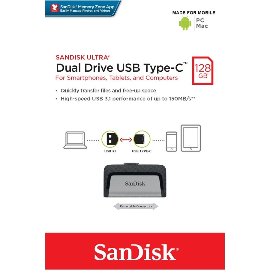 Sandisk DUAL TYPE C 128GB n°1