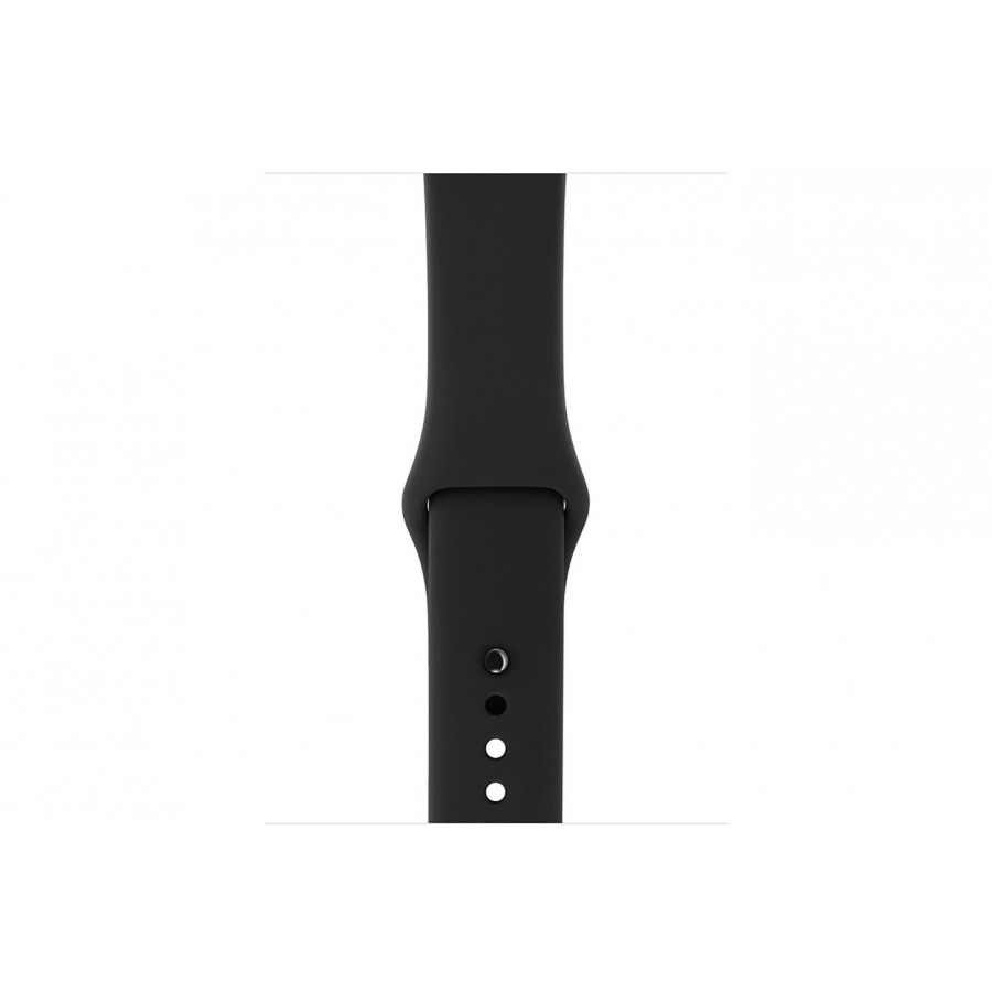 Apple Watch Série 3 GPS 38mm Boîtier en aluminium gris sidéral avec Bracelet Sport Noir n°3