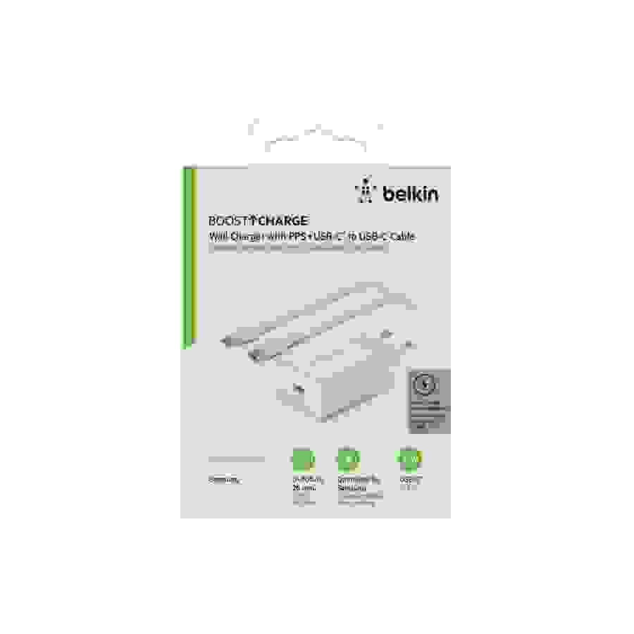 Belkin Chargeur secteur USB-C PD (30 W) avec câble USB-C, blanc n°2