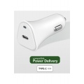 Just Green Chargeur allume cigare ECO USB-C Blanc
