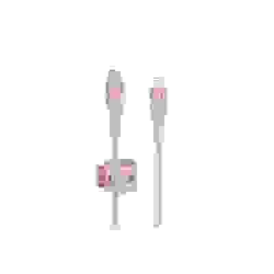 Belkin Cable en silicone tresse, USB-C vers lightning, longueur 1m, rose