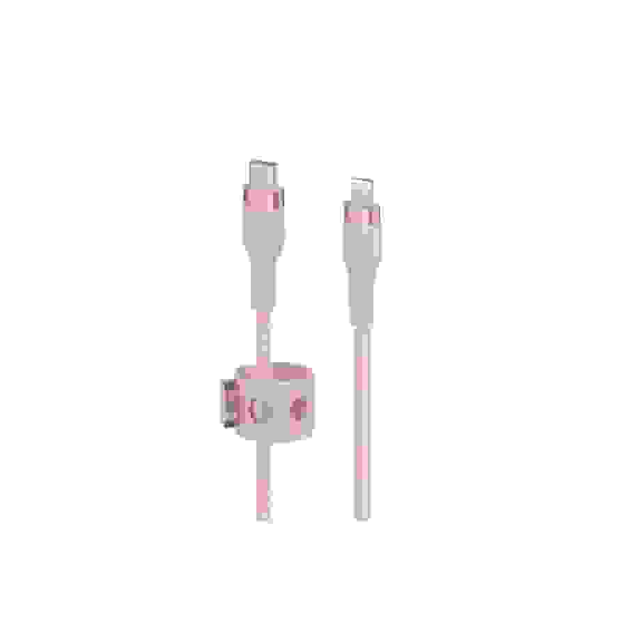 Belkin Cable en silicone tresse, USB-C vers lightning, longueur 1m, rose n°1