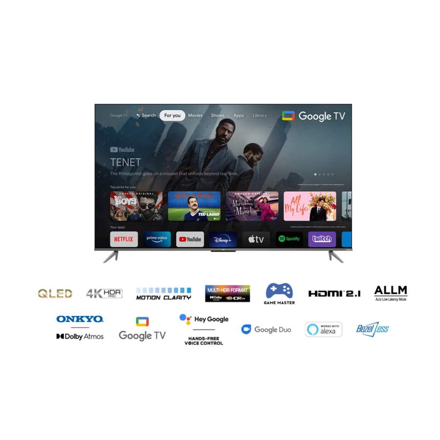 Tcl 43C735 QLED 4K Ultra HD - Google TV - Game Master - 2022 n°6