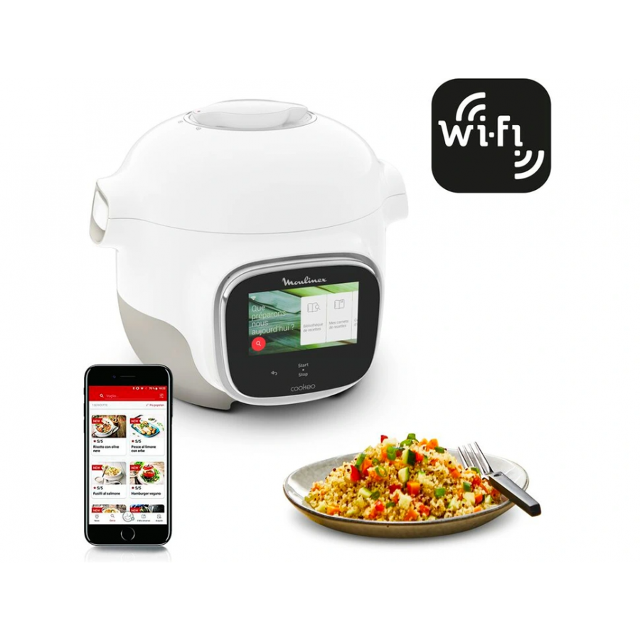 Mijoteur Moulinex Cookeo Touch WiFi Mini, Multicuiseur intelligent, 3 L, 13  modes de cuisson CE922110 - DARTY Réunion