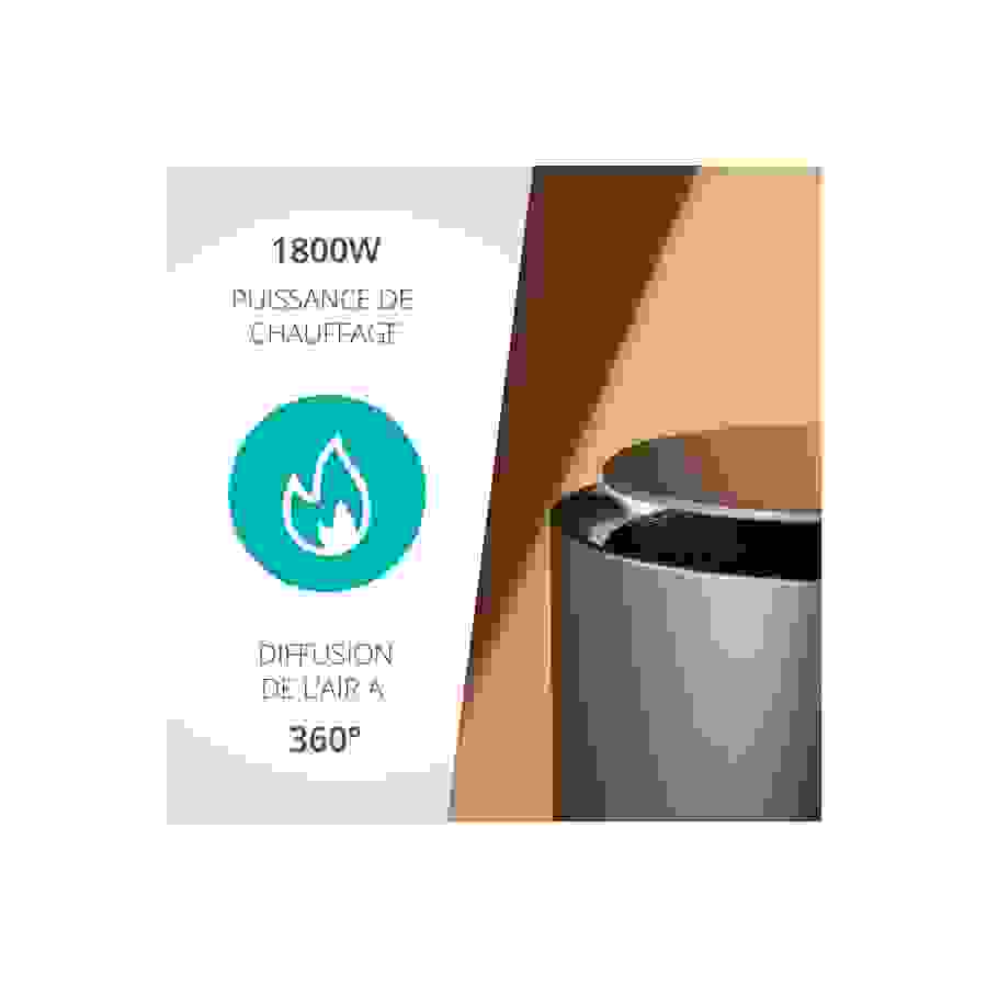 Duux chauffage soufflant ceramique connecte a 360 TRHEESIXTY 2 NOIR MAT 1800W DXCH30 n°2