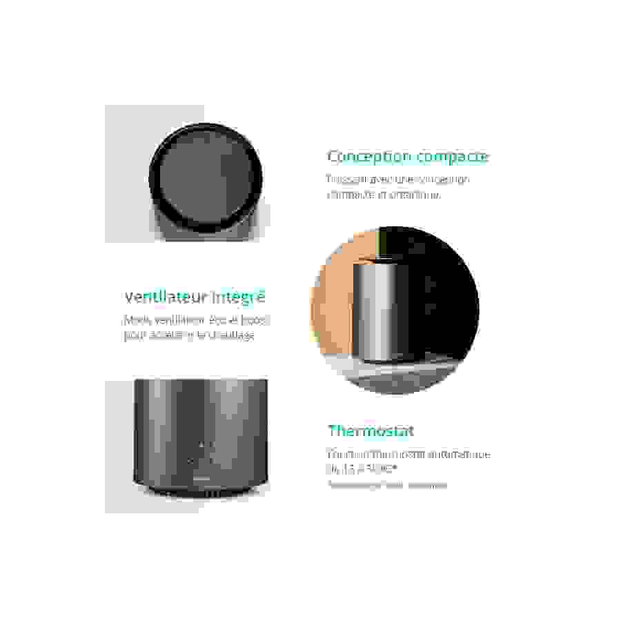 Duux chauffage soufflant ceramique connecte a 360 TRHEESIXTY 2 NOIR MAT 1800W DXCH30 n°3