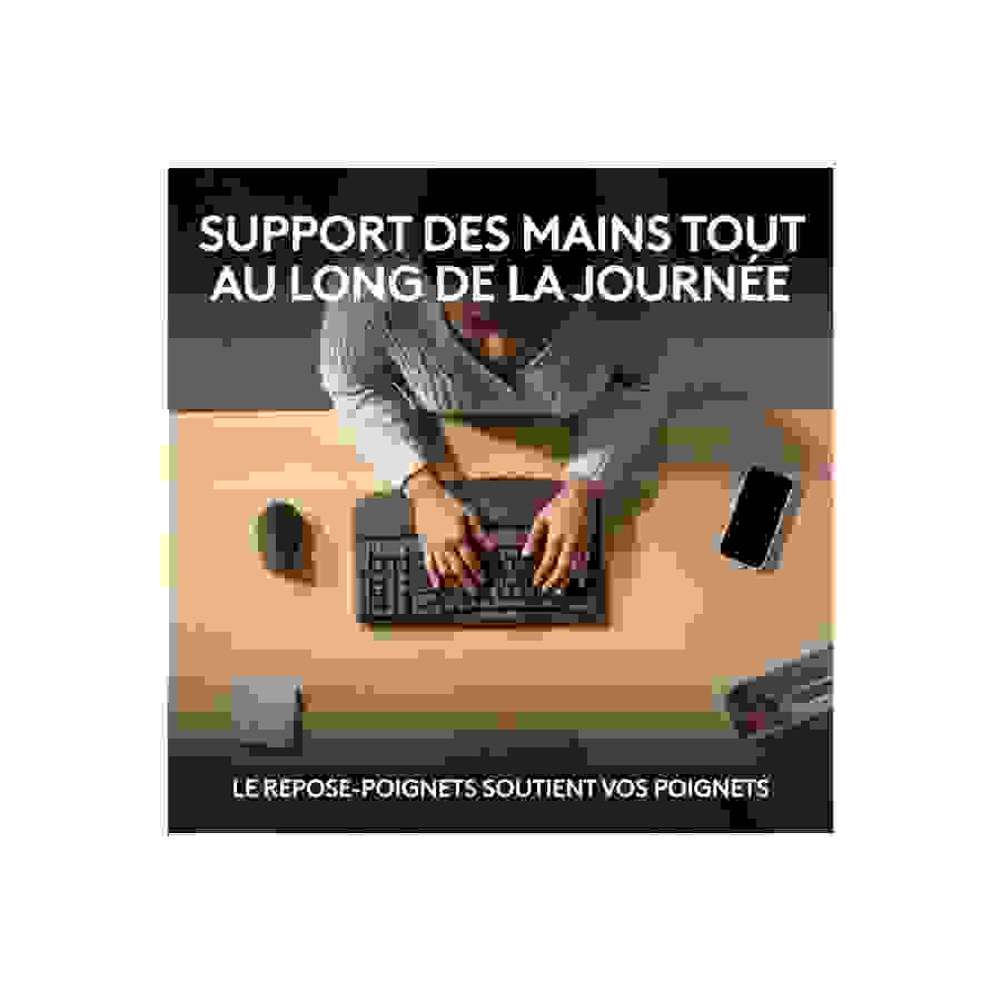 Logitech Wave Keys clavier ergonomique sans fil, repose-poignets rembourre, frappe naturelle et confortable, Easy-Switch, Bluetooth, recepteur Logi Bolt, multi-SE, Windows/Mac n°4