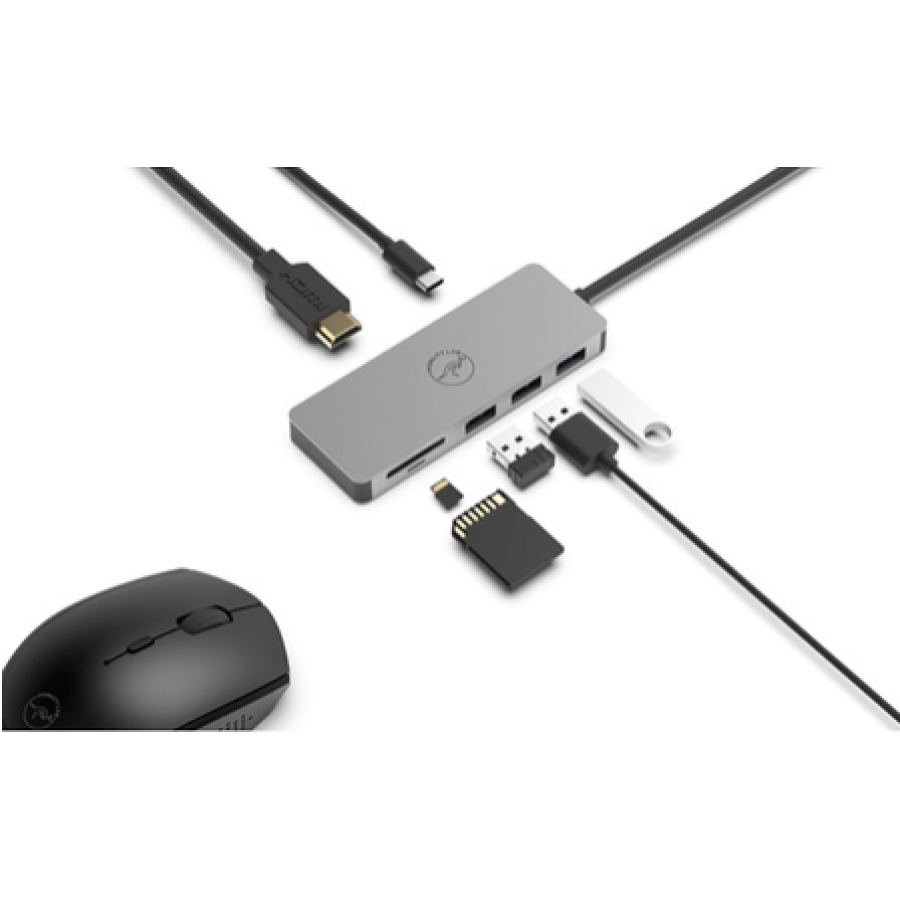 Mobility Lab HUB USB-C MINI DOCK 7 EN 1 GRIS SIDERAL n°2