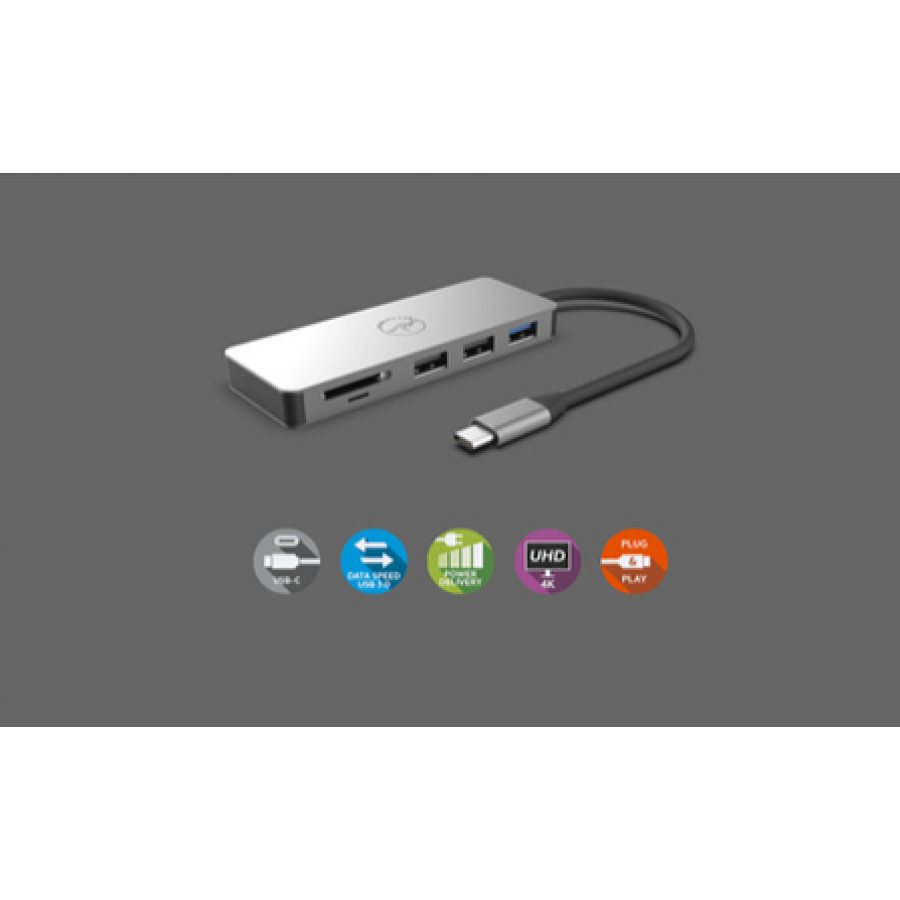 Mobility Lab HUB USB-C MINI DOCK 7 EN 1 GRIS SIDERAL n°3