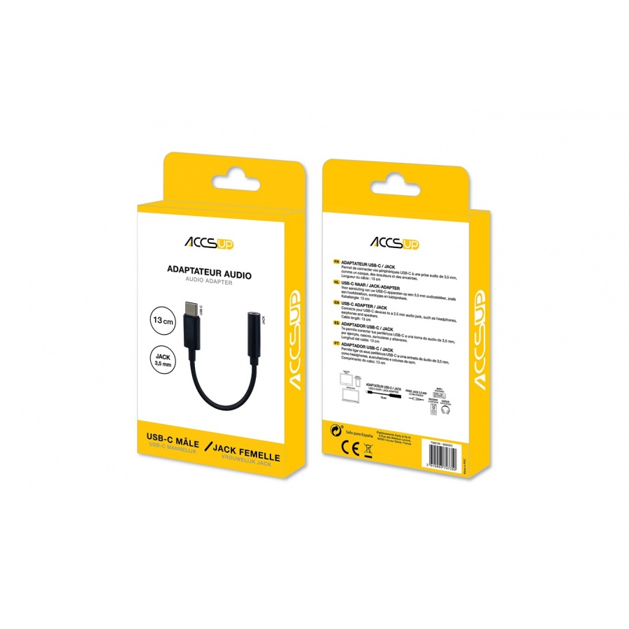 Accsup ADAPTATEUR USB-C  MALE VERS JACK 3.5 MM FEMELLE n°2